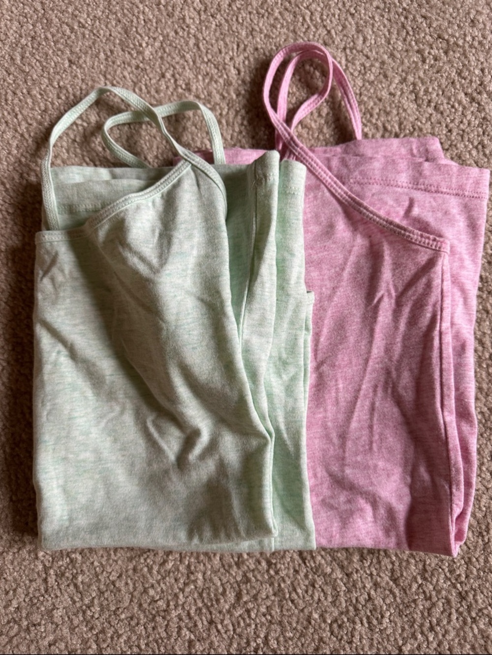 Forever 21 Mint & Pink Double Pack Slim-Strap Tank Tops like new condition